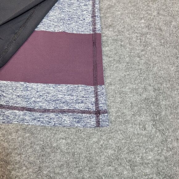 Lululemon Surge Warm Crew Mens Size L Bold Stripe Black Cherry Heathered Navy - Picture 5 of 10